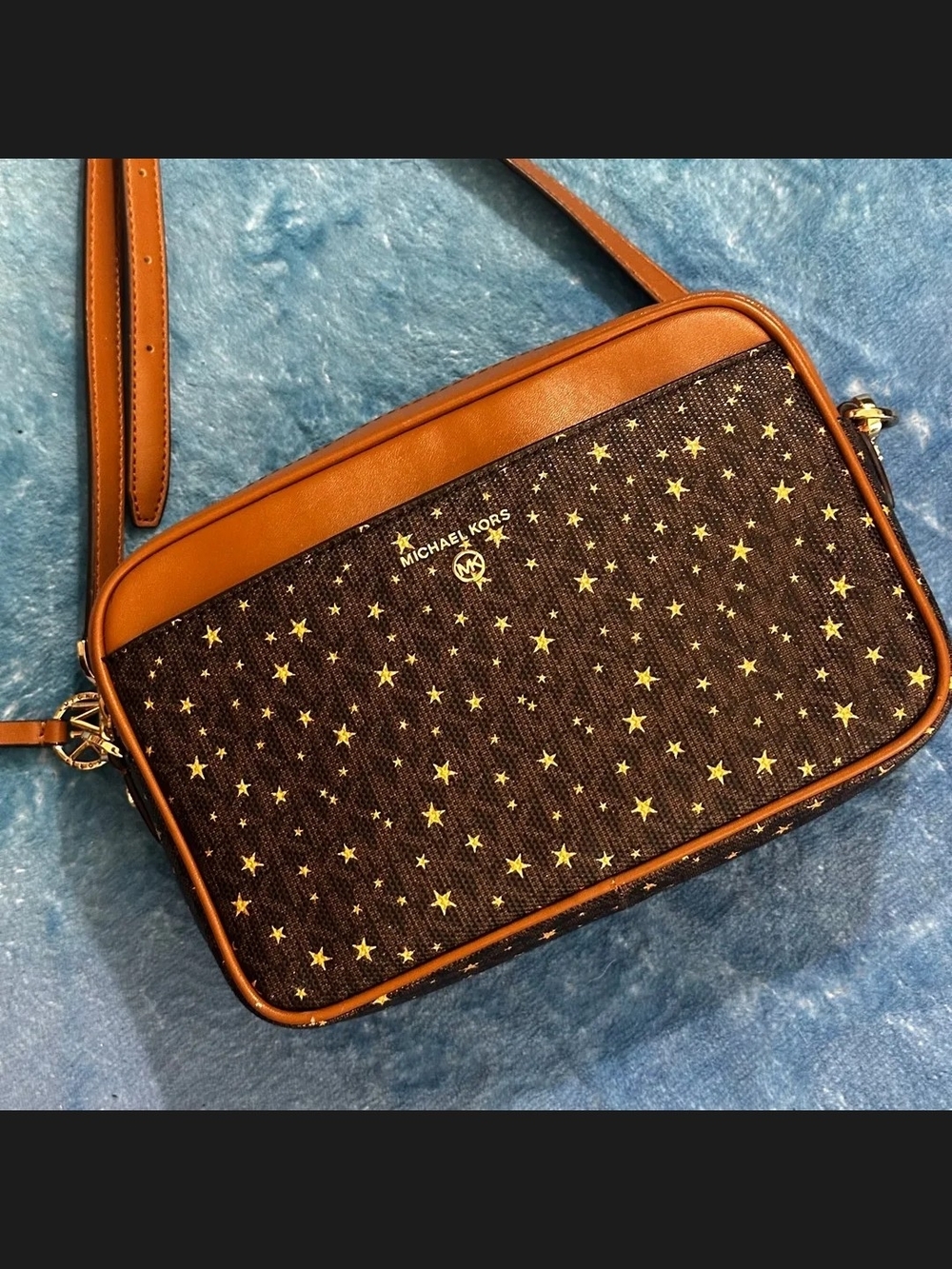 MICHAEL KORS Brown Star-Print Crossbody Bag